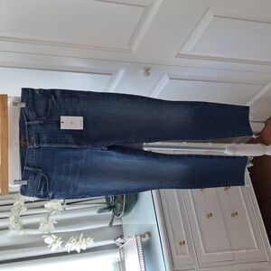 NWT‎ Mother Denim Womens The Stunner Ankle Fray Stretch Straight Jeans S-32